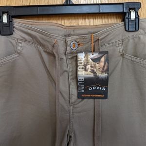 Women's Orvis Tan Khaki New Freedom Pant Sz 10